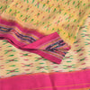 Sanskriti Vintage Sarees Pochampally Ikat Handwoven Pure Silk Sari 5+yd Fabric