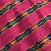 Sanskriti Vintage Sarees Pochampally Ikat Handwoven Pure Silk Sari 5+yd Fabric