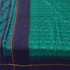 Sanskriti Vintage Sarees Ikat Handwoven Pochampally Pure Silk Sari 5+yd Fabric