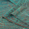 Sanskriti Vintage Long Shawl Handmade Ari Work Pure Woolen Scarf Blue Stole