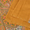 Sanskriti Vintage Long Mustard Shawl Pure Woolen Woven Scarf Throw Soft Stole