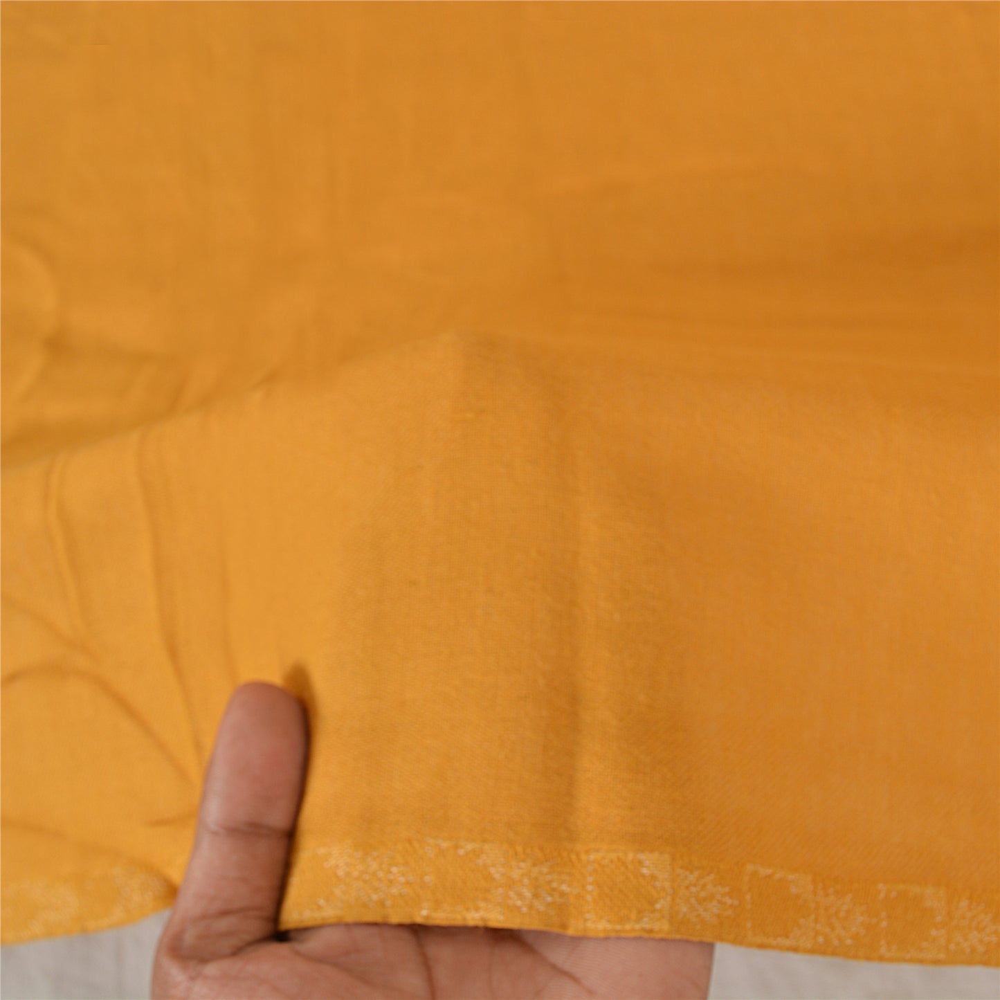 Sanskriti Vintage Long Mustard Shawl Pure Woolen Woven Scarf Throw Soft Stole