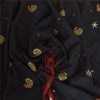 Sanskriti Vintage Long Black Woolen Shawl Embroidered Woven Scarf Throw Stole