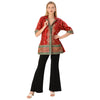 Sanskriti Vintage Limited Edition Red Green Upcycled Blazer